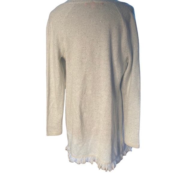 Lilly Pulitzer Shimmer Fringe Open Cardigan Sweater Size Small - Picture 3 of 9
